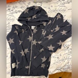 Kids Star Pattern Hoodie and Pants Set  Nununu brand size 12-14 top 11-12 pants
